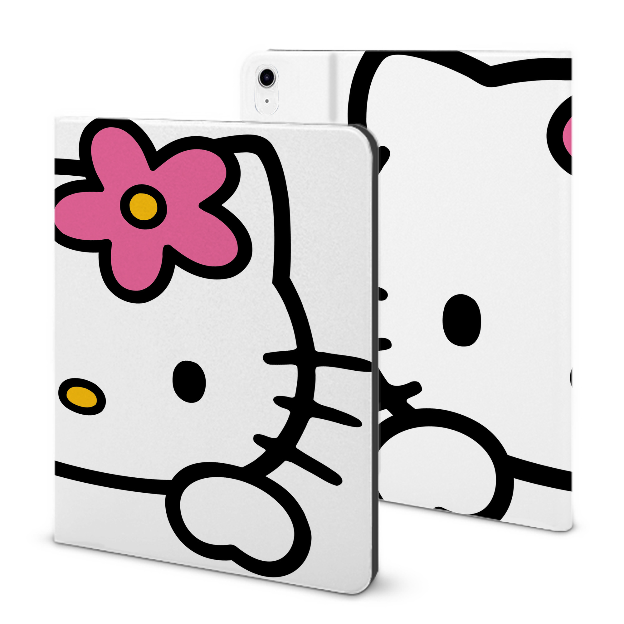 （画像用） Hello Kitty ハローキティ IPad ケース ブック型 PUレザー TPU 耐衝撃 軽量 薄型 ペン収納なし 全面保護 IPad 各モデル対応